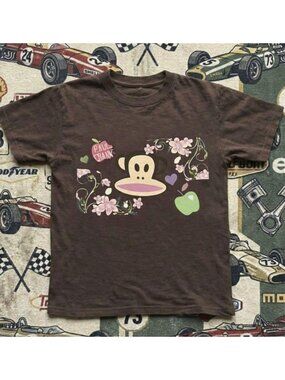 Brown Paul Frank Apple Y2k Graphic T-shirt